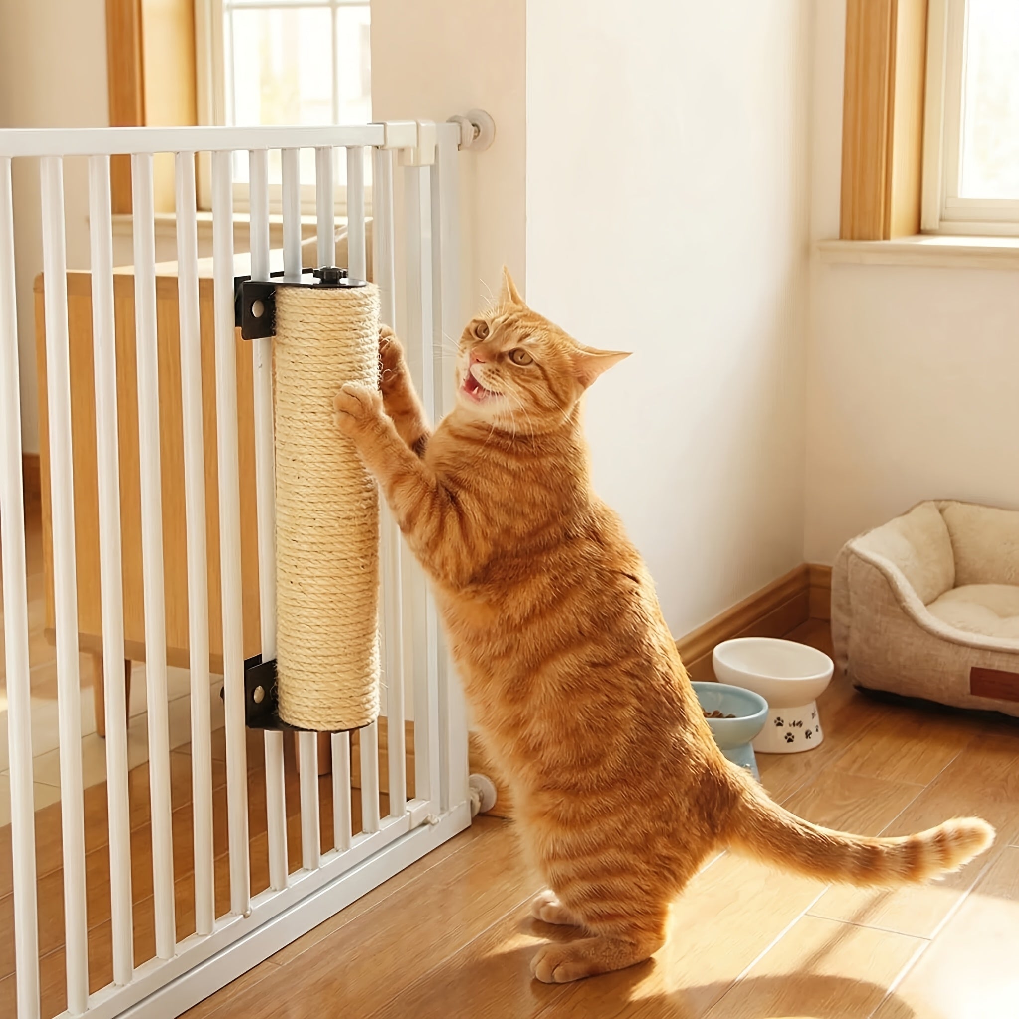 剑麻猫抓柱，适用于猫笼，耐用猫抓塔，室内猫树及幼猫玩具
