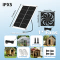10W Solar Panel Fan Set, Built-in DC Fan, Suitable for Small Chicken Coop, Greenhouse, Shed, Pet House and Window Exhaust System