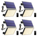 4 Pack 400 LED Outdoor Solar Light, Courtyard Wall Light with Motion Sensor, Solar Street Light, IP65 Protection Rating, Automatic Dusk-to-Dawn Illumination, Perfect for Home Garden Pathway Lighting, No Wiring Needed