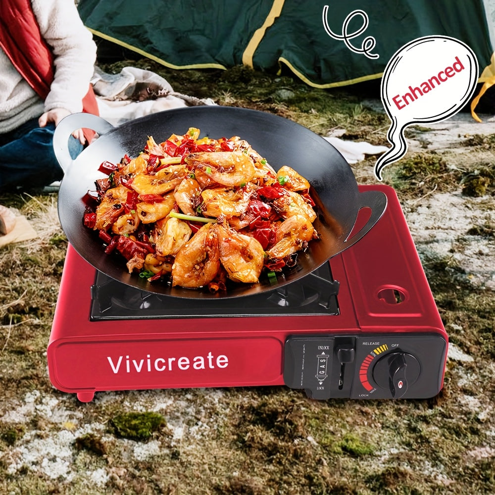 Vivicreate 8500 BTU Portable Butane Stove, Compact Outdoor Camping Stove, Ideal for Cooking, Hiking, Survival Gear & Emergency Use, Essential for Camping