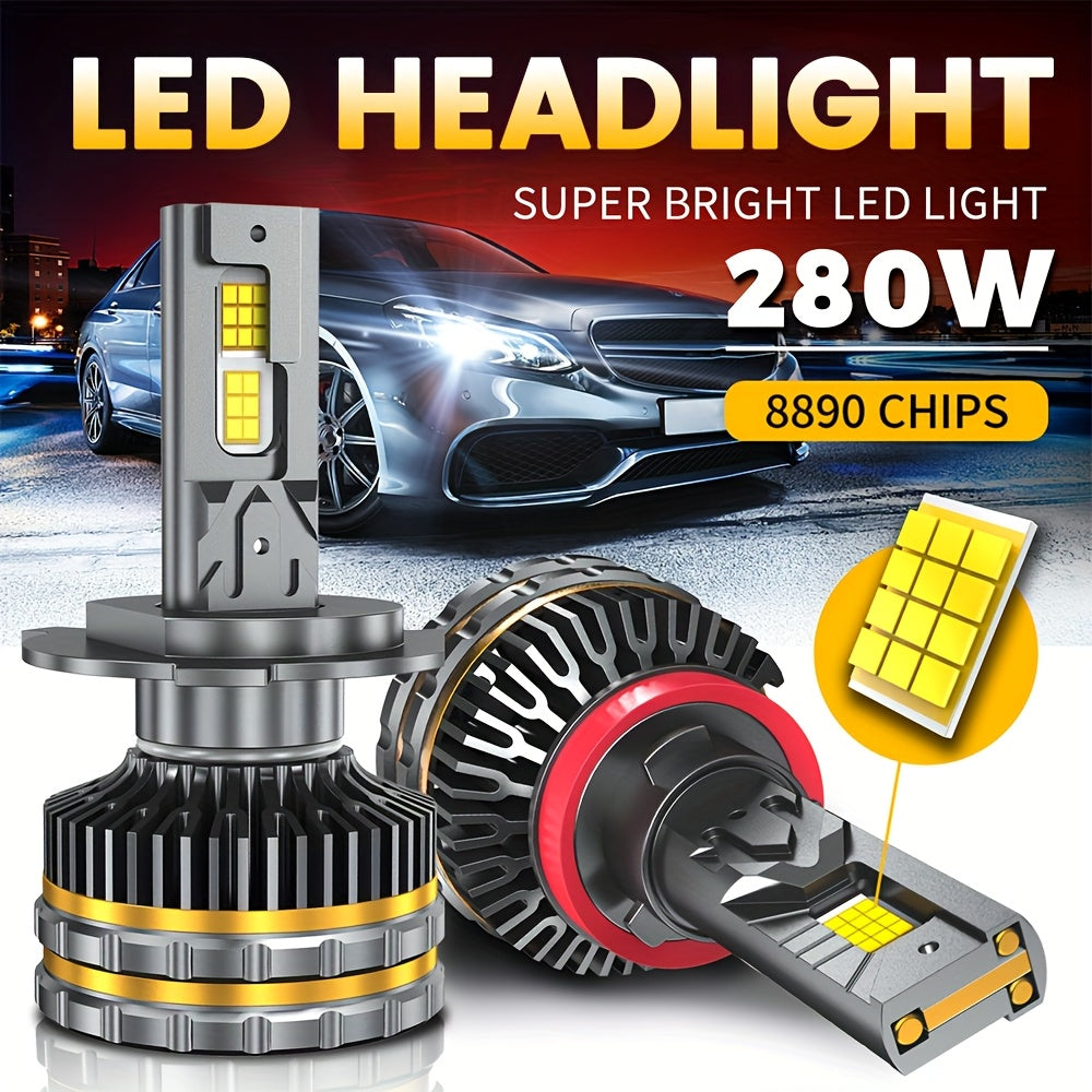 2Pcs H4 H11 H7 9005 9006 LED Headlights High/Low Beam Canbus H9 H8 Bulbs 9012 HB3 HB4 9007 HB5 9008 H13 Fog Light Bulbs 8890 CSP 12V 24