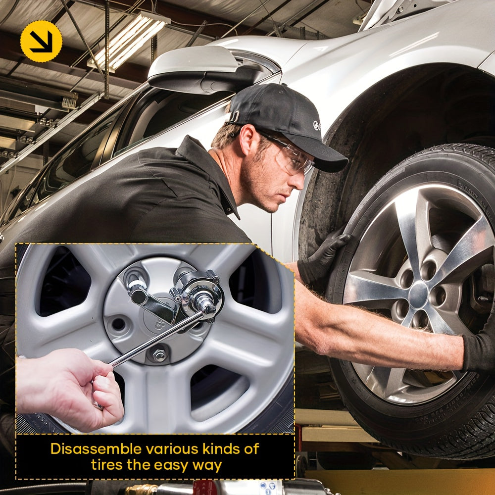 A Torque Wrench Designed Specifically for Removing Lug Nuts, Featuring a 1:16 Torque Multiplier with a Torque Range of 320NM. This Effort-Saving Tool Comes with a 1/2-Inch Drive and Includes a Tire Change Kit with 17mm, 19mm, and 21mm Sockets