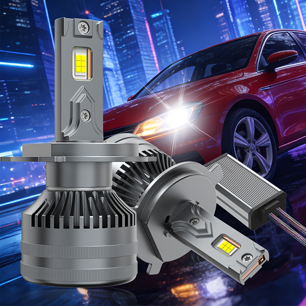 2PCS LED Car Lights - H7/H4/H1/H11, 9005/9006/9012 - 40000LM, 6500K Cool White Light, High/Low Beam, Plug-and-Play, for Enhanced Visibility and Safety, No Battery Needed, 5-Minute Installation