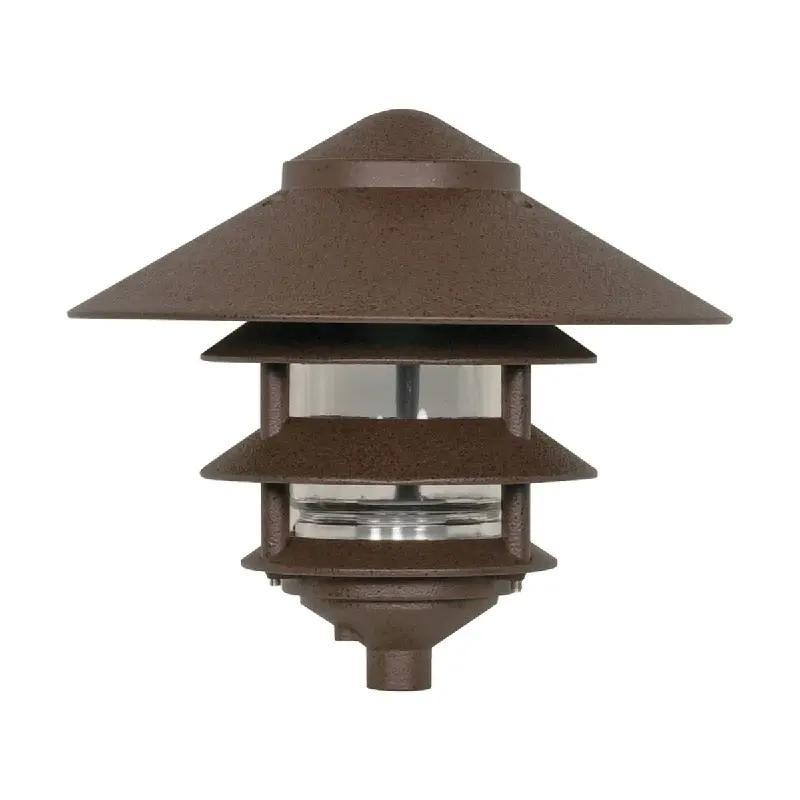 Satco SF76-637 1-Light - 9-Inch Path Light - Trillium Style - Large Shade - Bronze