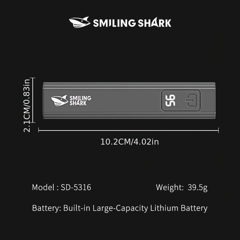 2PC SMILING SHARK LED Inspection Flashlight, Rechargeable Purple Light, 395nm UV Light, Ultra-Bright Handheld Lamp, 30s/60s Dual Mode, Type-C Fast Charging, Portable Flashlight for Night Use SD5316