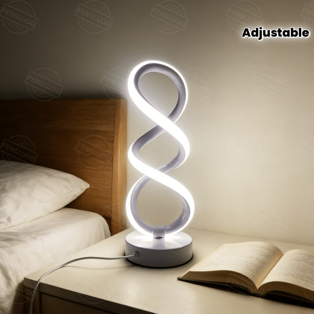 Classic retro spiral table lamp set (4/2/1-pack), three-color dimmable, USB powered, durable metal material, multi-room decorative light, suitable for bedroom, living room, study, hotel, office bedside lamp