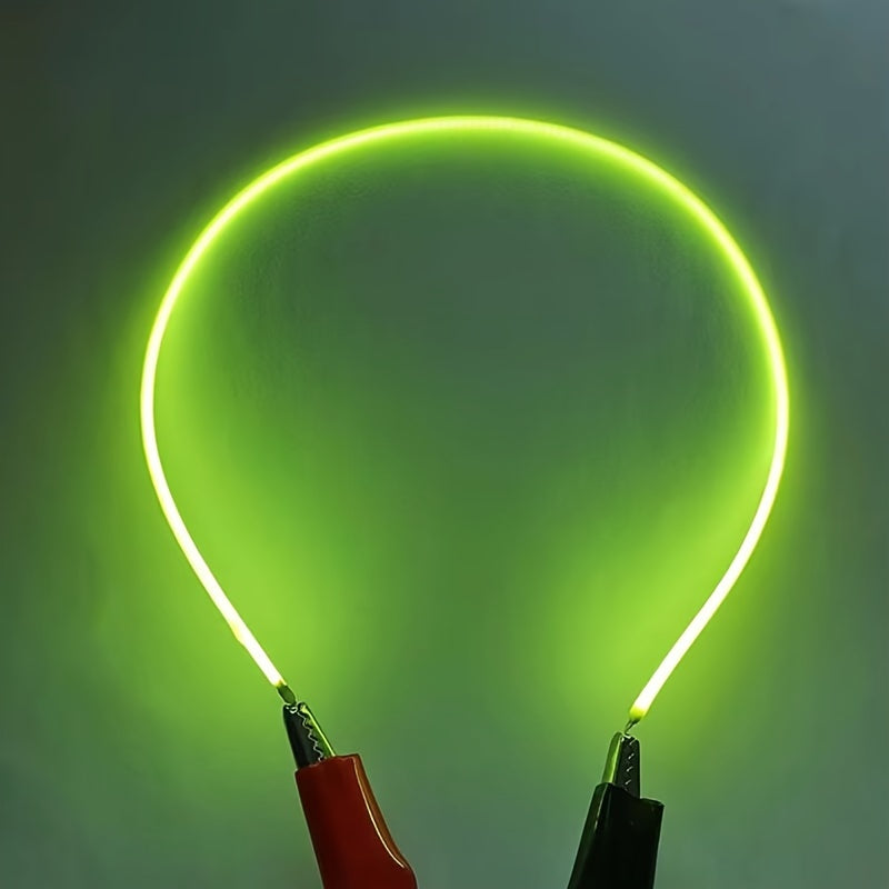 6条柔性LED灯带 - 暖光、红色、绿色、蓝色、粉色 | 38mm/130mm/300mm螺旋灯泡，适用于DIY与装饰 | 电池供电（DC3V） | 强光可弯曲，适合厨房/客厅/书桌