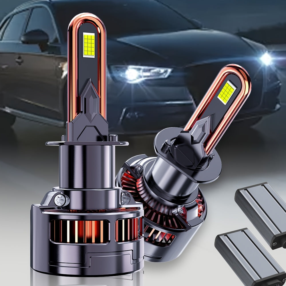 2-Pack H4 LED Car Headlight Bulbs | 60,000 Lumens, 280W, Compatible with H1, H4/9003/HB2, H7/H18, H11/H9/H8, 9005/HB3, 9006/HB4
