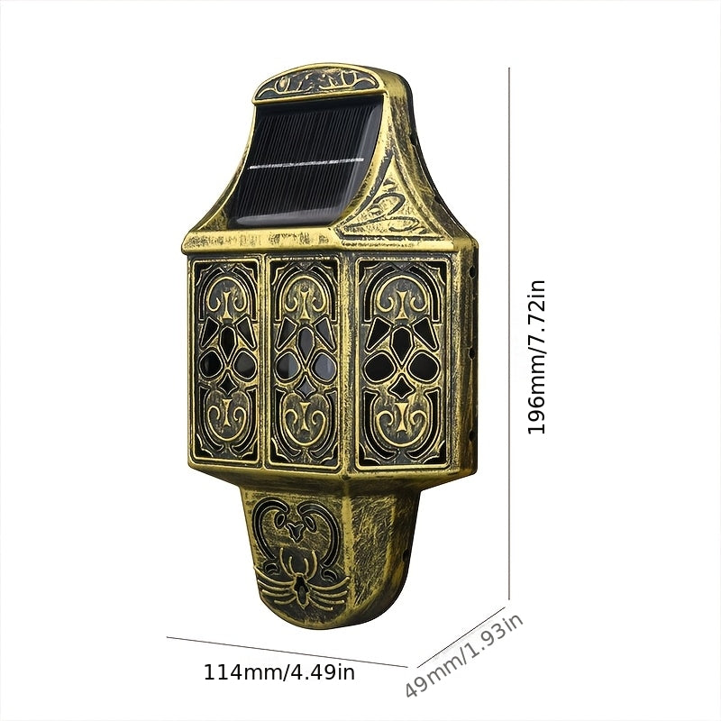 Solar Vintage Wall Light, Solar Wall Washer Light, Outdoor Garden Decorative Light, Suitable for Christmas Tree, Porch, Garden, Lawn and Home Decor – Solar Powered, Equipped with Light Sensor Control System, Solar Street Light