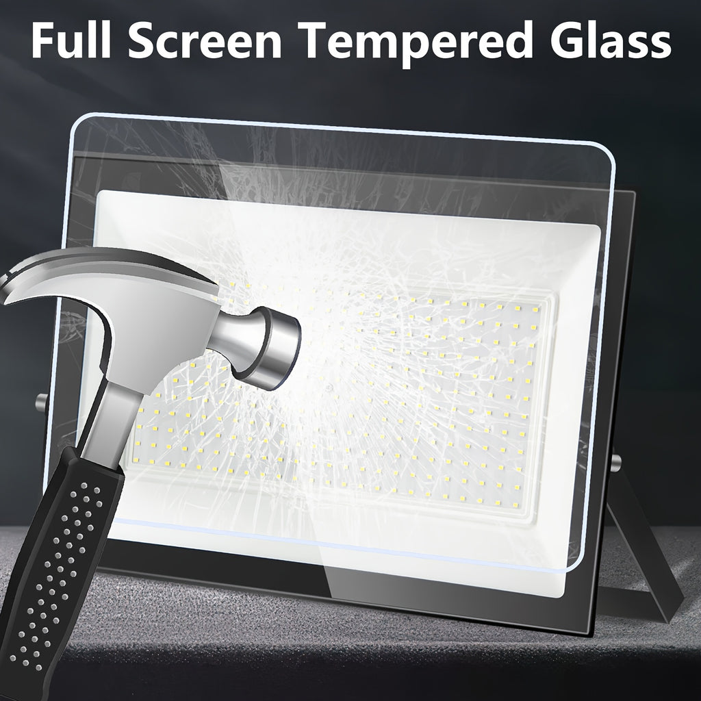 100W Ultra-Thin LED Flood Light | Super Bright 6500K Daylight Color, Suitable for Outdoor and Indoor - Security Light, Suitable for Garage, Garden, Yard, Warehouse, Workshop, Parking Lot, Flood Light Bulb