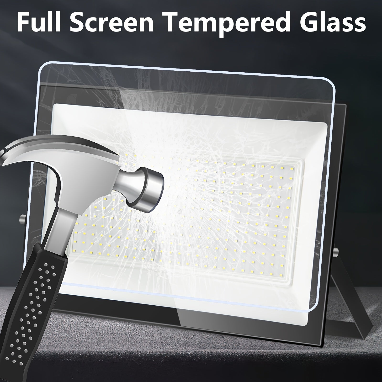 100W Ultra-Thin LED Flood Light | Super Bright 6500K Daylight Color, Suitable for Outdoor and Indoor - Security Light, Suitable for Garage, Garden, Yard, Warehouse, Workshop, Parking Lot, Flood Light Bulb