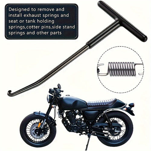 1pc Hook T-Shape Spring Hook Brake Wrench Clutch Exhaust Pipe Spring Removal Puller, Spring Hook Modification Tool, Spring Disassembly & Assembly Puller Tool, Home Improvement Tools > Hand Tools > Pry Bar