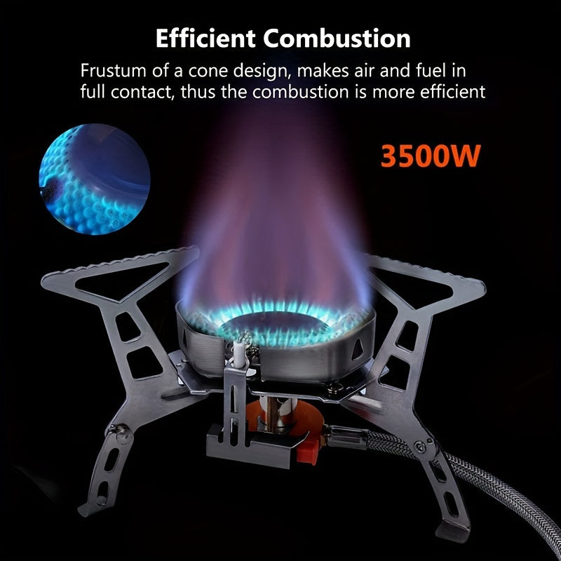 Stainless Steel Portable Camping Stove – Windproof, Foldable Design with Storage Case – Ideal for Hiking, Fishing and Picnic