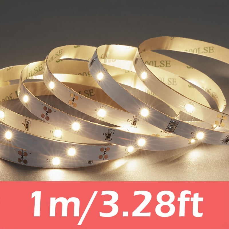 5V USB供电柔性LED灯带，每米30颗SMD2835灯珠，白色和暖白色可选，适用于卧室、电视背光、厨房、镜子和家居装饰