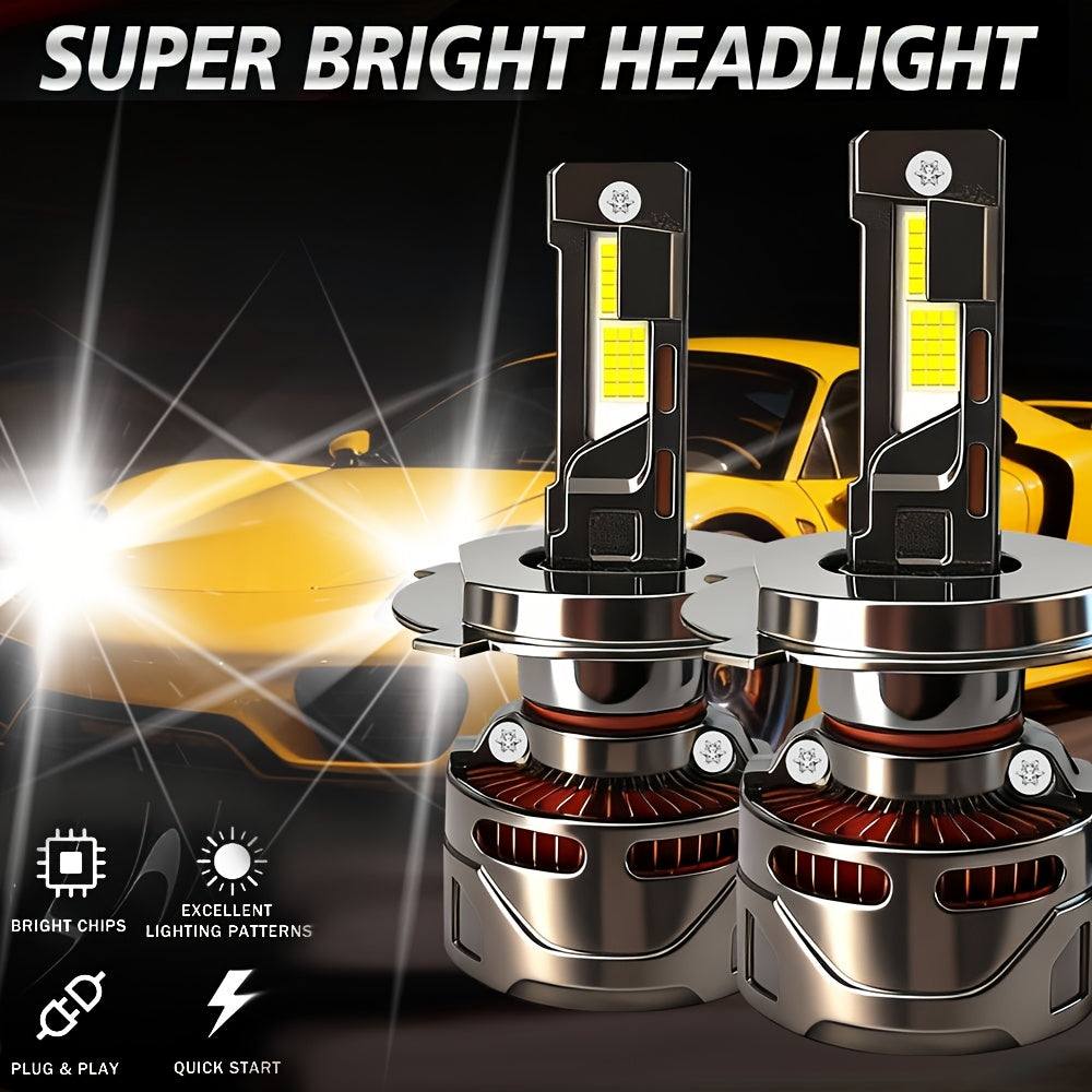 2-Pack H11 LED Headlight Bulbs H11 Super Bright Headlight Bulbs 390W High Power 59500 Lumens 7500K Color Temperature Fits H1, H4, H7, H11 Models Improves Night Driving Safety 900% Brightness Increase HB3, 9005, HB4, 9006, HIR2