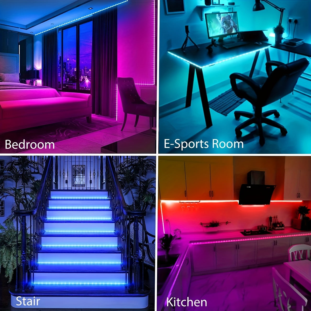 3.3英尺/1米-100英尺/30米 LED灯带，5V RGB LED灯，带3键遥控器，亮度可调，颜色可变，非常适合电视、客厅、卧室或派对环境（USB供电）