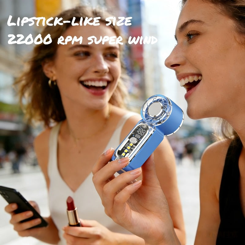 1800mAh Mini Portable Air Blower, Lightweight Design, High Speed & Strong Wind, 0-100 Gear Speed Adjustment, Low Noise, Pocket Portable Fan, Multiple Colors Available, Essential for Outdoor Camping & Daily Use