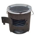 1-Piece Small Outdoor Portable Fire Pit Stove, BBQ Enclosure Fireplace, Multi-Functional Charcoal Stove, Camping Wild Cooking Wood Burning Stove, Tea Boiling, Heating, BBQ & Rice Cooking