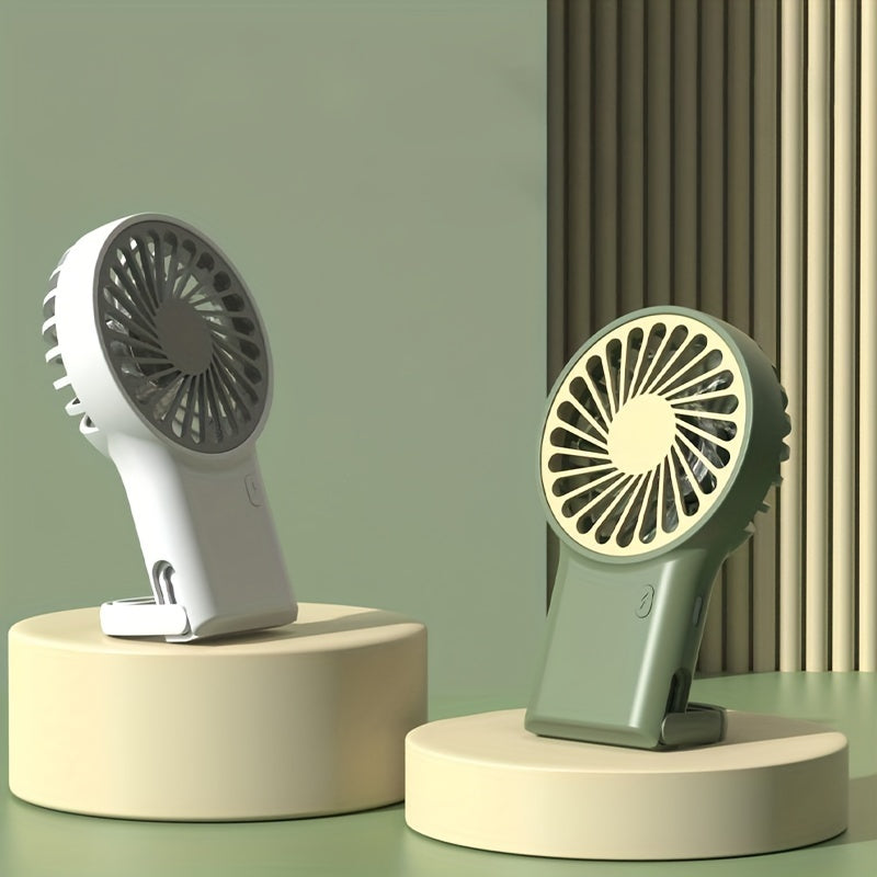 Handheld Foldable Desktop USB Charging Mini Fan, Simple Portable Quiet Personal Cooling Fan
