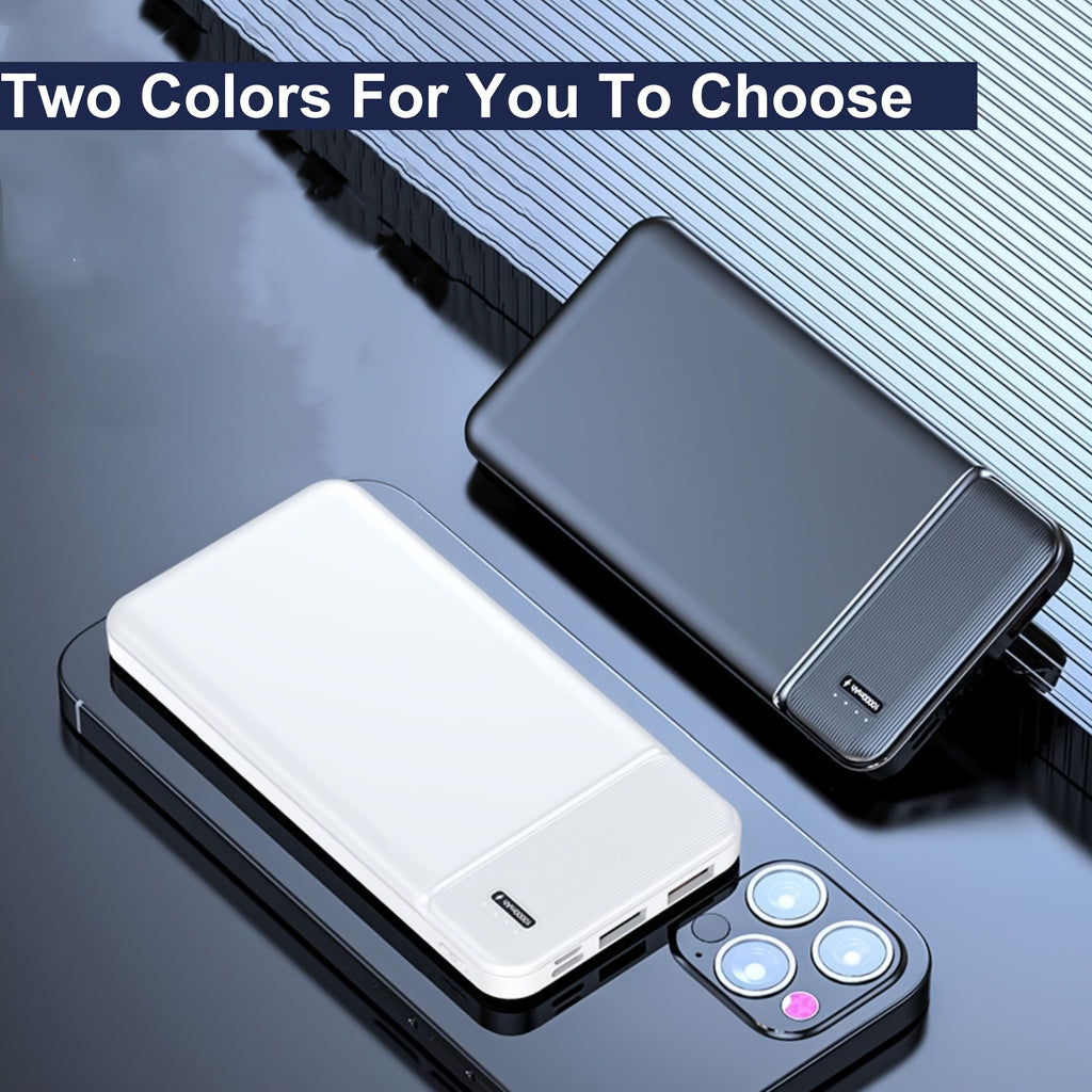 Portable Power Bank with a Capacity of 10000Mah, Featuring PD 22.5W And USB-C Input/Output, Suitable for Charging Smartphones, Smartwatches, Tablets, Heated Clothing, And More
