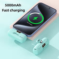 威斯威 5000mAh 便攜式電源銀行 Type-C 膠囊無線快速充電緊湊型便攜式金屬尾插升級堅固適用於手機 17/16/16 Plus/15 Pro/15 Pro Max/Pad Pro/Android 手機