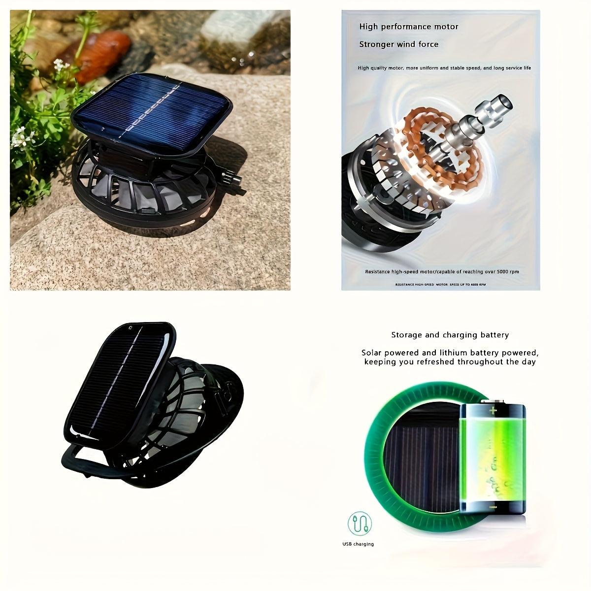 Solar Fan Sun Hat, Rechargeable with Charging Port, Summer Outdoor Wide Brim Bucket Hat, Adjustable Chin Strap, Breathable Mesh, Perfect for Outdoor Sports and Beach Activities