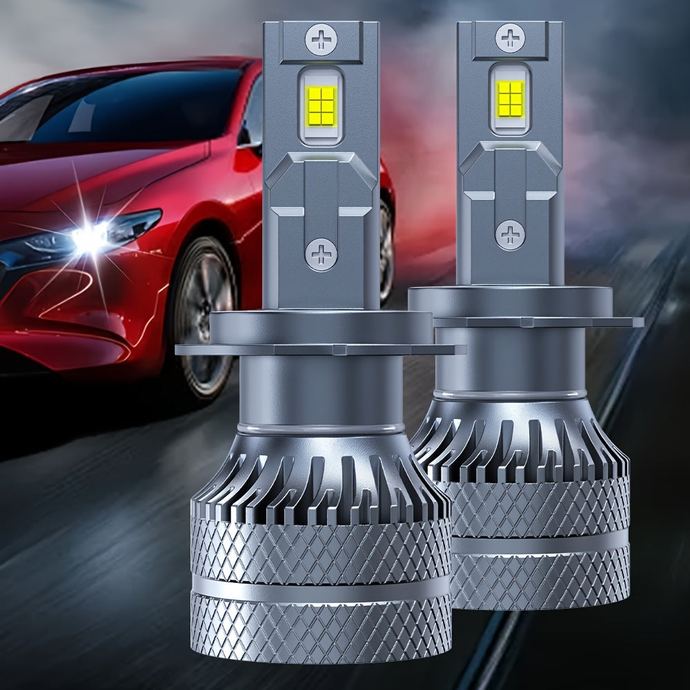 2-Pack H1 H7 H4 H11 HB3 9005 HB4 9006 9012 HIR2 Car Headlight Bulbs 30000 Lumens 350W Auto Front Headlights 12V 6500K Color Temperature