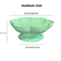 1pc Gold Rim Floral Pedestal Fruit Bowl & Cake Stand – Perfect for All Seasons – Ideal Living Room Decor, Family Dinner Table Fruit Bowl, Dessert Plate, Dried Fruit, Cupcake, Jewelry Storage Tray – Elegant Tableware