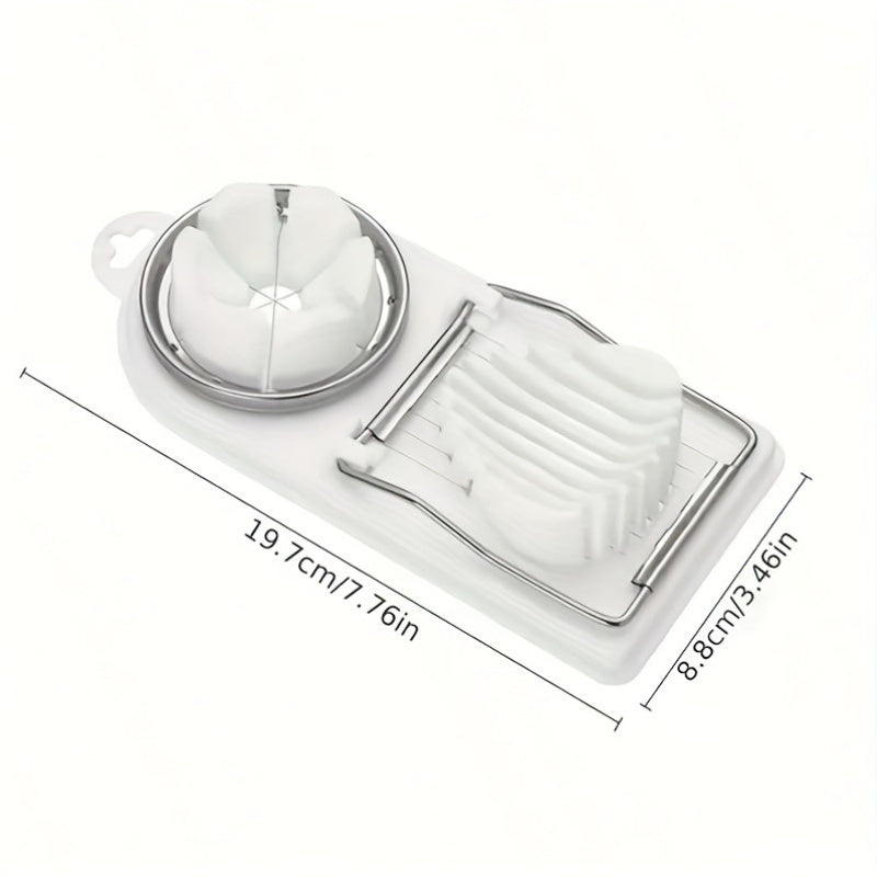 1PC Household Multifunctional Egg Slicer, 2-in-1 Egg Cutter Divider Dicer Slicer for Hard Boiled Eggs, Kitchen Gadget