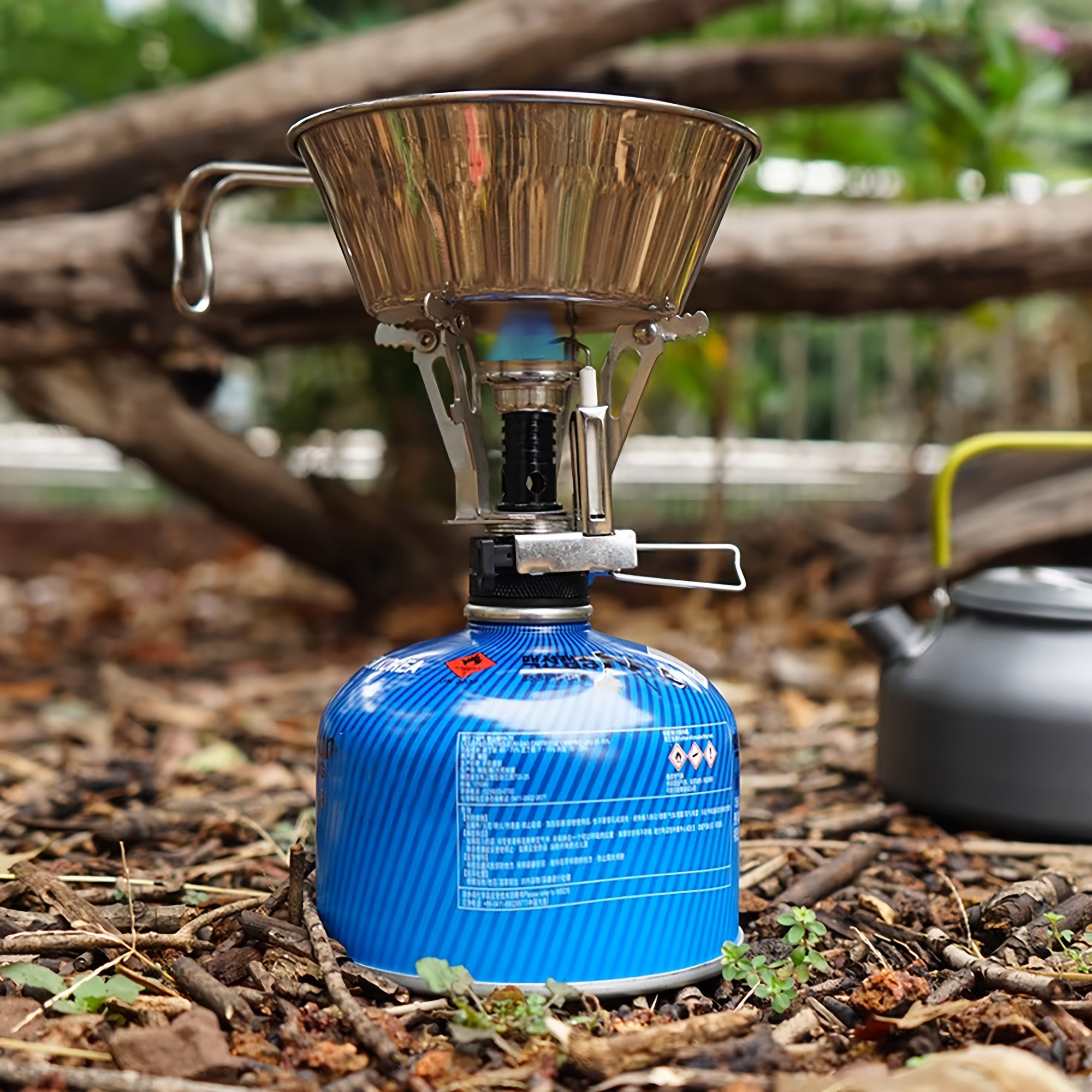 Lightweight Camping Stove for Backpacking, Gas-Powered with Piezo Ignition (Stove Only)