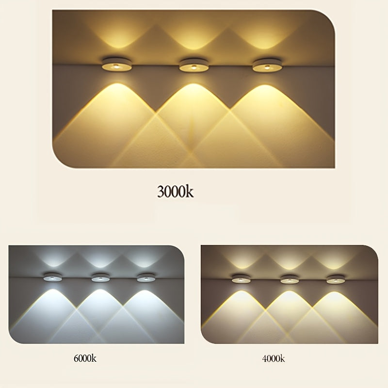 Rechargeable magnetic small spotlight for display cabinets, decorative sensor light for wine cabinets, product light and shadow lamp for cabinets and wardrobes
