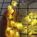 室內裝飾銅線LED水果串燈 - 日式菠蘿、葡萄和檸檬造型彩色仙女燈串
