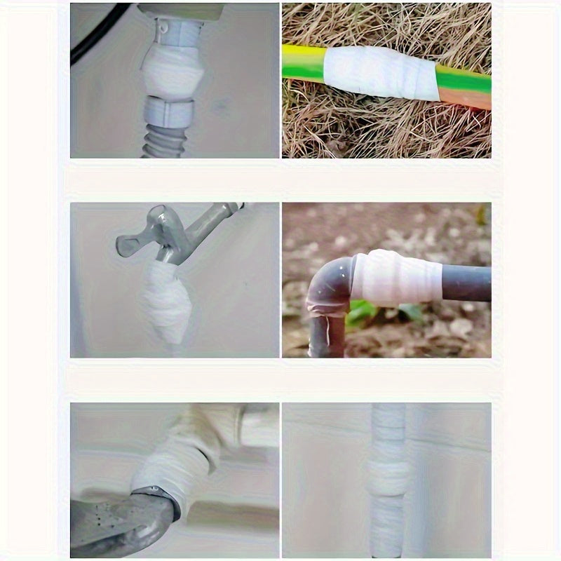 1卷自融合硅胶胶带 - 即时漏水修复，适用于PVC/玻璃/金属/石材的重型防水密封剂，耐高温（无需工具/胶水）- 适用于DIY、管道、洗手池、淋浴、浴缸、马桶的漏水修复 - 即时粘合