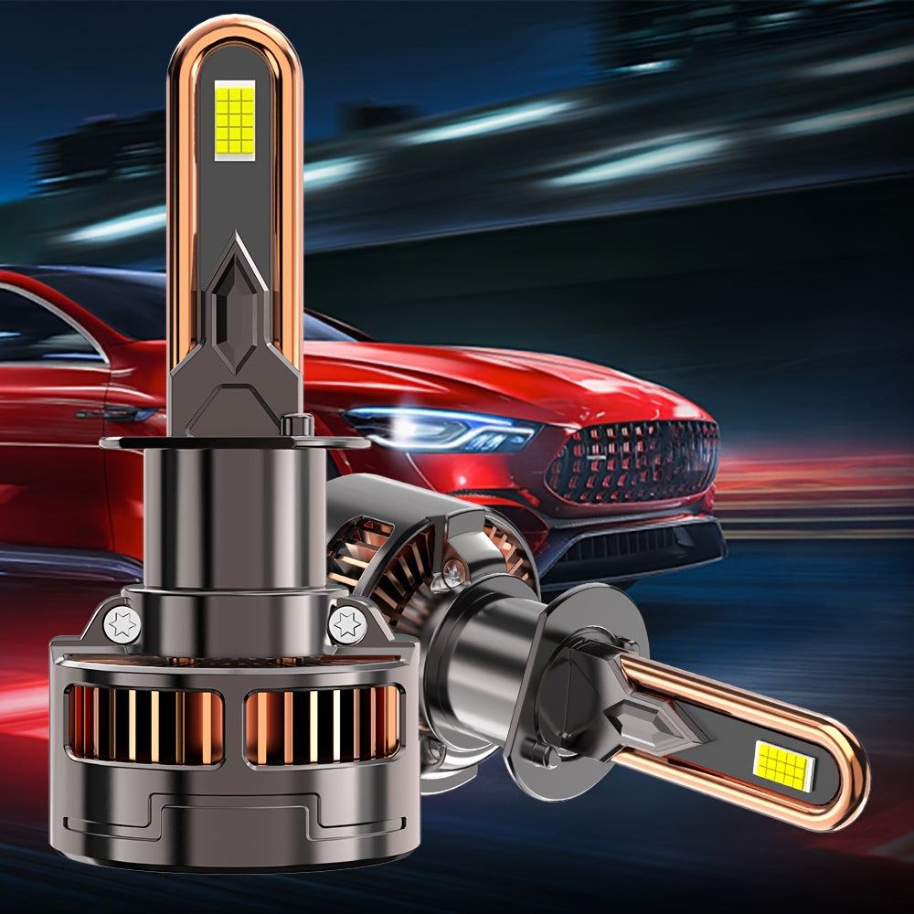 2-Pack H11 LED Headlights for Vehicles, Providing 60000 Lumens Brightness, Compatible with H1, H4, H7 and H11. Features Dual Copper Tube Heat Dissipation, 380W High Power, High/Low Beam Options, 1000% Brighter than Standard Lights