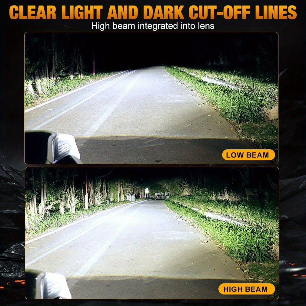 S&D 2-Pack High/Low Beam 150W H4 H7 LED Car Lens Headlight Bulbs, 60000LM H11 9005 HB3 9006 HB4 Car Lens Lights, Turbo LED Lights, Super Bright Car Headlights, Plug-and-Play, 12V, with Canbus Interface