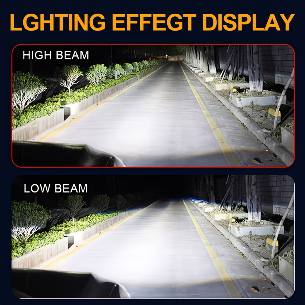 2PCS LED Car Headlights, Compatible with H11/H4/H1/H7, 9005/9006/9012 - 28500LM, Cool White Light, Plug-and-Play System, Built-in & External Driver, No Battery Needed.