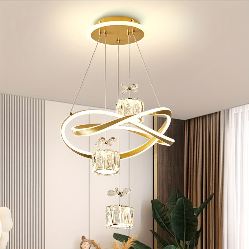 Modern LED Pendant Light 3-Color Dimmable Kitchen Island, Dining Room, Living Room Hanging Ceiling Light, Height Adjustable, Contemporary Home Decor, Living Room Lighting, Stylish Ceiling Light, Minimalist Pendant