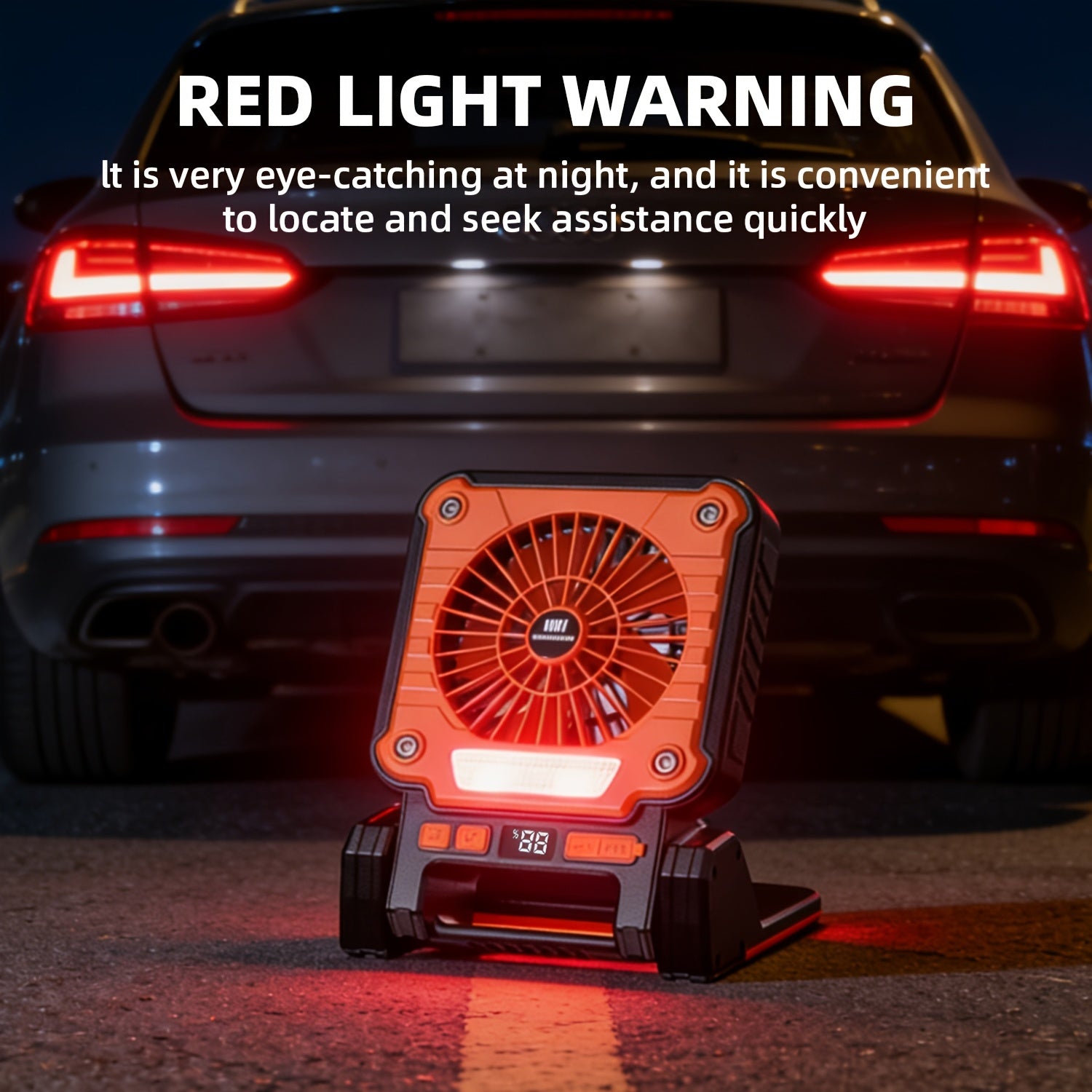 1PC Portable Foldable Solar Camping Fan with LED Light, 3 Speed Levels Adjustable, 5 Lighting Modes, Power Indicator & Power Output Function, 180° Angle Adjustment, Built-in Hook, Perfect for Camping