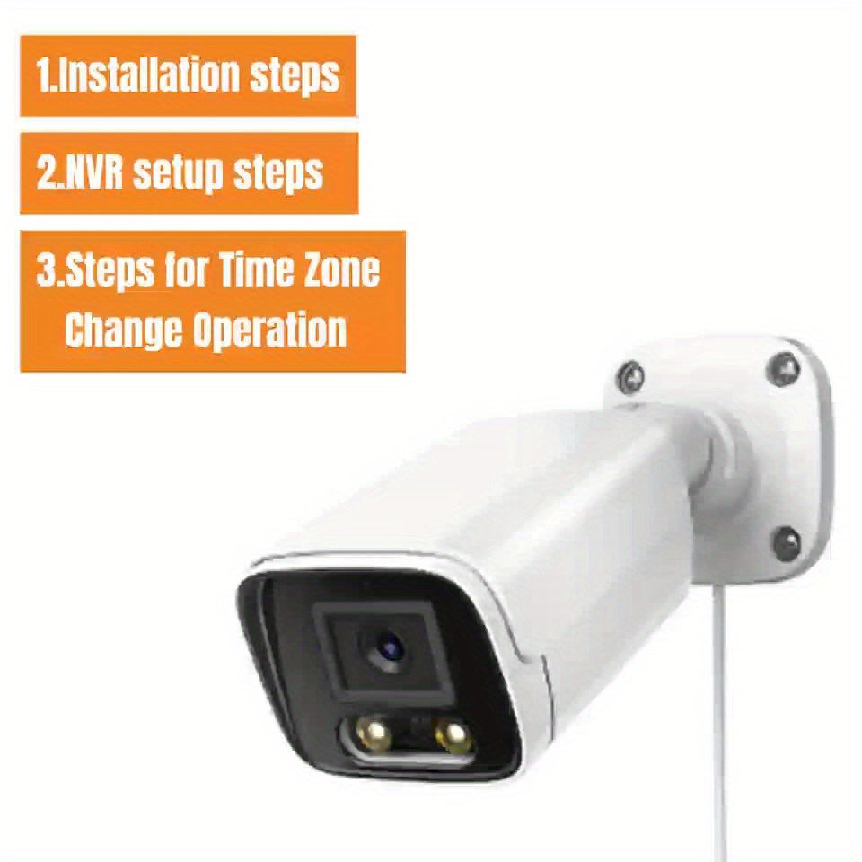 4K PoE IP安全摄像头，户外子弹头摄像头，2.8mm彩色夜视AI智能检测，内置麦克风监控摄像头，圣诞家庭安全系统监控摄像头，IP67金属外壳防损万圣节安全监控。首页和商店室内外安全摄像头