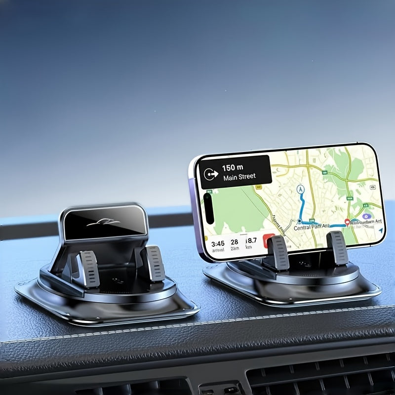 A 360-Degree Rotating Car Phone Holder Made of ABS Material, Equipped with Anti-Slip Pads. It Is Suitable for Use in Cars, Offices, And on Computer Desks at Home, Without Battery