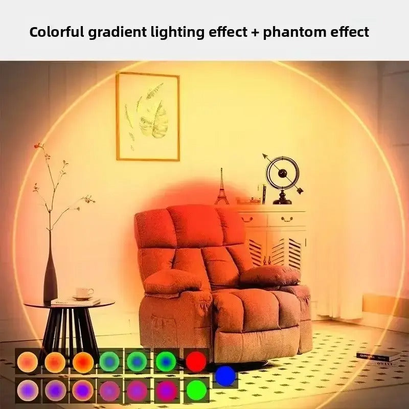 1 RGB cat eye sensor wall light, 7 color modes and stepless dimming LED spotlight, rechargeable plug-and-play ambiance light, modern aesthetic decorative lighting suitable for bedrooms, hallways and stairs