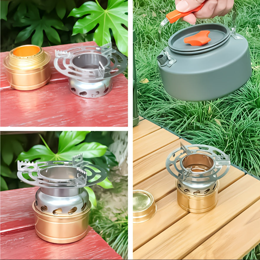 Outdoor Camping Aluminum Alloy Windproof Burner, Portable Stove Lid Concentrator for Rapid Heating, Ideal for Outdoor Camping and Picnic Cooking (Stove Not Included)