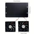 Solar Panel Dual Fan Combo, Light Energy Driven Efficient Heat Dissipation, Suitable for Outdoor, Car and Other Scenes, Create a Comfortable Cooling Experience