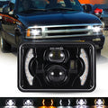 4X6 Inch LED Headlight High/Low Beam Integrated with White/Amber Daytime Running Light, Compatible with H4651 H4652 H4656 H4666, for Sedan, Truck, Off-Road Vehicle Modification