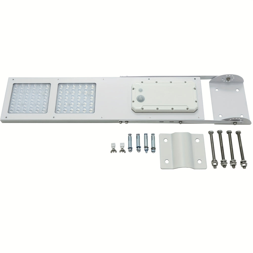 1 Solar Street Light IP65 Waterproof 60LED Metal Sensor Wall-Mounted Outdoor Light with 3 Lighting Modes, Automatic Dusk to Dawn, Perfect for Garden, Street, Deck, Patio, Pathway, Garage, Parking Lot
