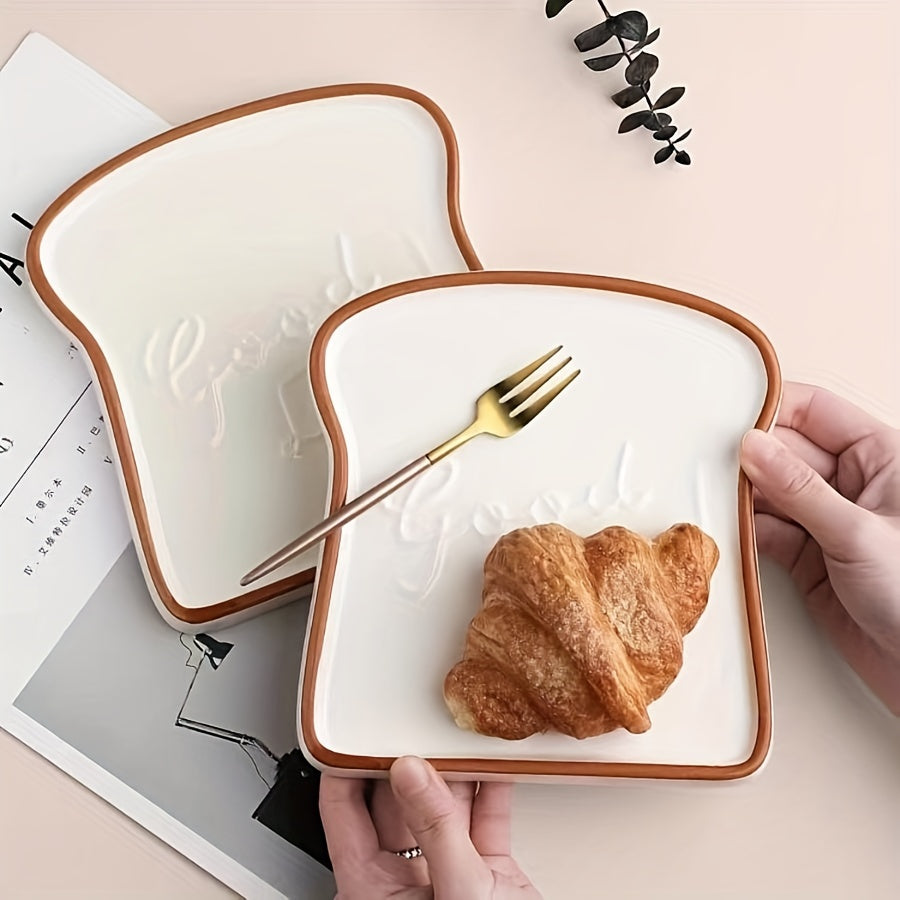 1/2 Pcs, Ceramic Breakfast Plate, Dessert & Bread Plate, Home Ceramic Steak Plate, Pasta Plate – Perfect for Steak, Bread, Pasta, Sushi