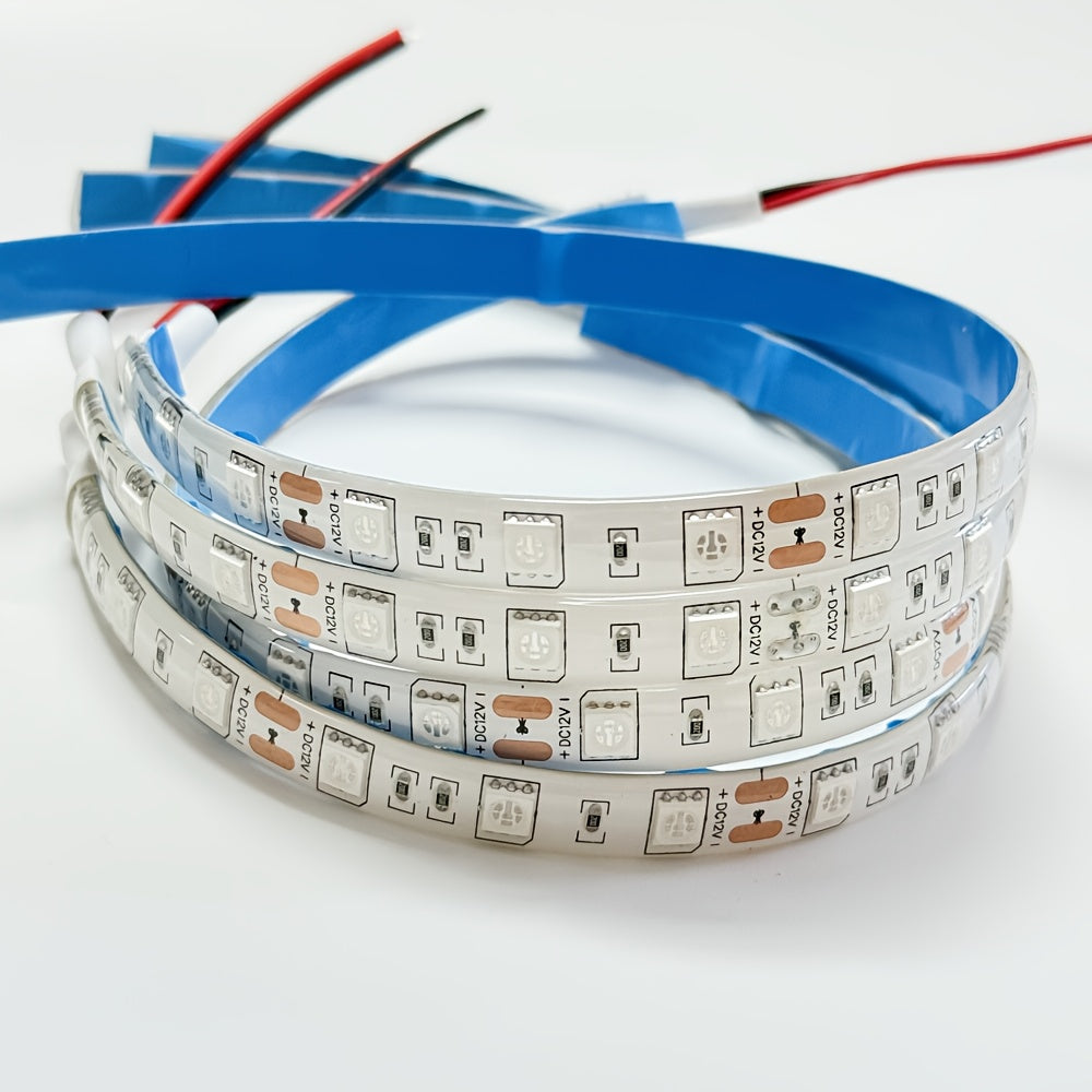 4条装 DC12V LED 灯条5050 SMD-10 厘米/3.94 英寸（6 个 LED灯珠）+30 厘米/11.81 英寸（18 个 LED灯珠）柔性可剪裁带背胶，适用于照明、家居装饰（白色/红色/蓝色）