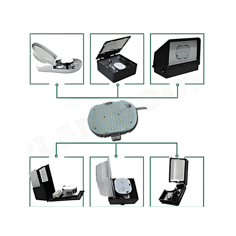 150W LED retrofit kit, with power supply, 100-277V voltage, 5700K color temperature, 18000 lumens, suitable for replacing street lights / area lights, high bay lights, gas station lights, wall lights