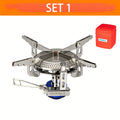 Camping Stove with Capacitive Ignition, Storage Case Included, Portable Foldable Stove, Ideal for Outdoor Backpacking, Hiking and Picnic