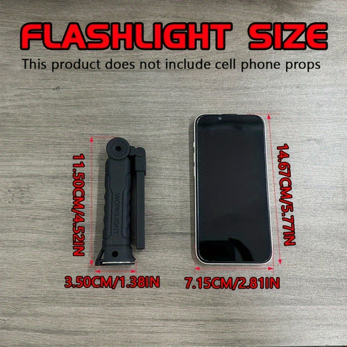 1PC Foldable Emergency Work Light, Rechargeable Portable Maintenance Lamp, Easy To Carry, Suitable for Camping Reading Hiking